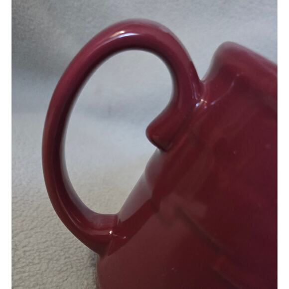 Longaberger Woven Traditions Paprika Red Coffee Mug USA Cranberry - Picture 4 of 7